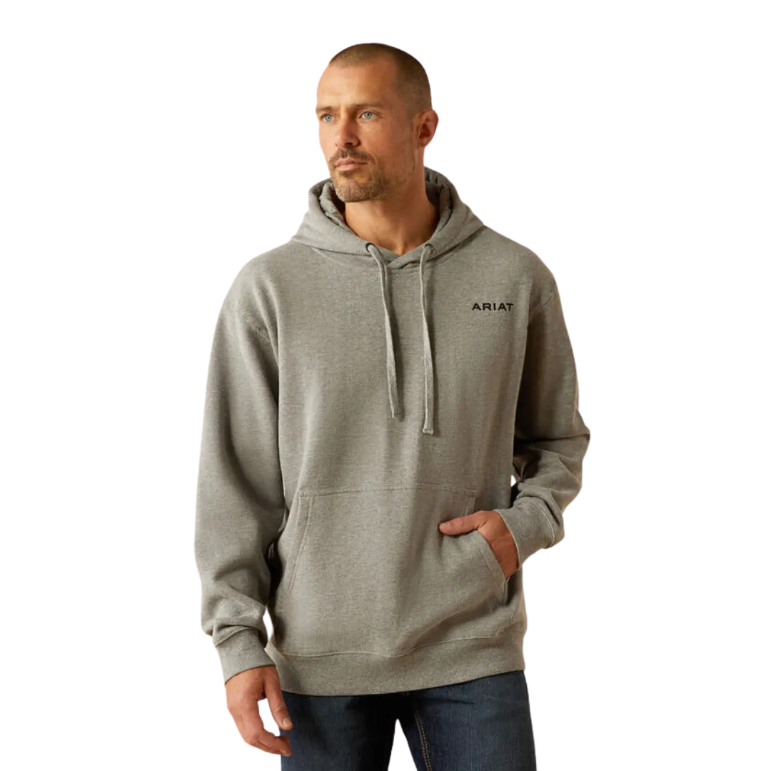 Ariat Men's Bold Hex Grey Heather Hoodie