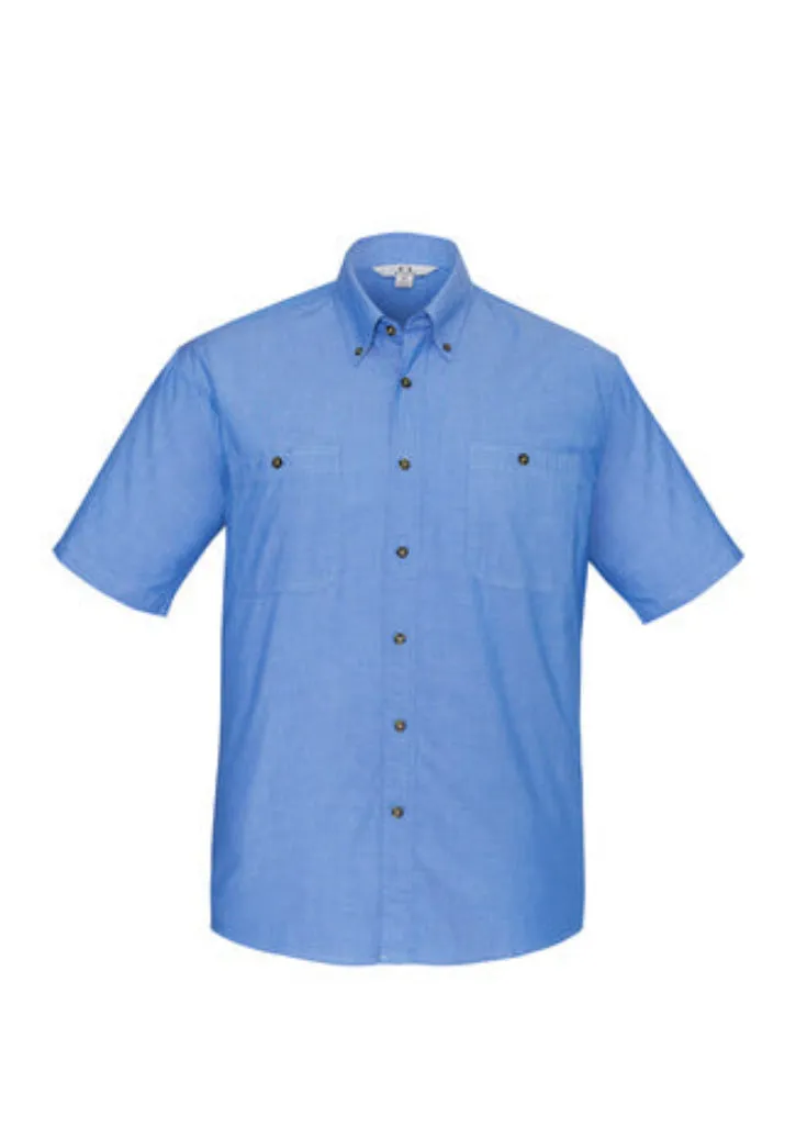 Biz Collection Mens Chambray S/S Shirt (SH113)