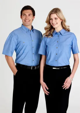 Biz Collection Mens Chambray S/S Shirt (SH113)