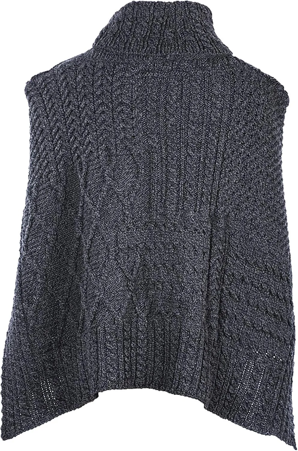 Carraig Donn 100% Irish Merino Wool Patchwork Aran Cowl Cape.