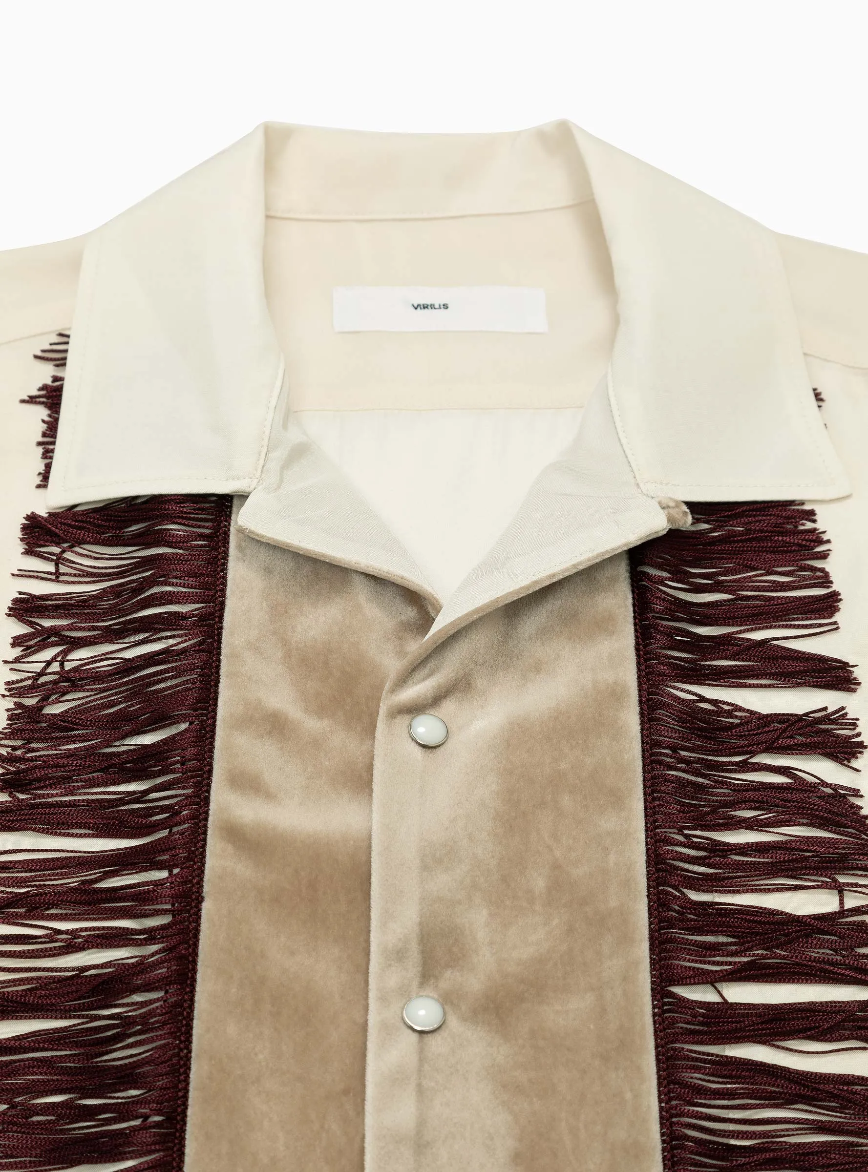 Chambray Velour Shirt Beige
