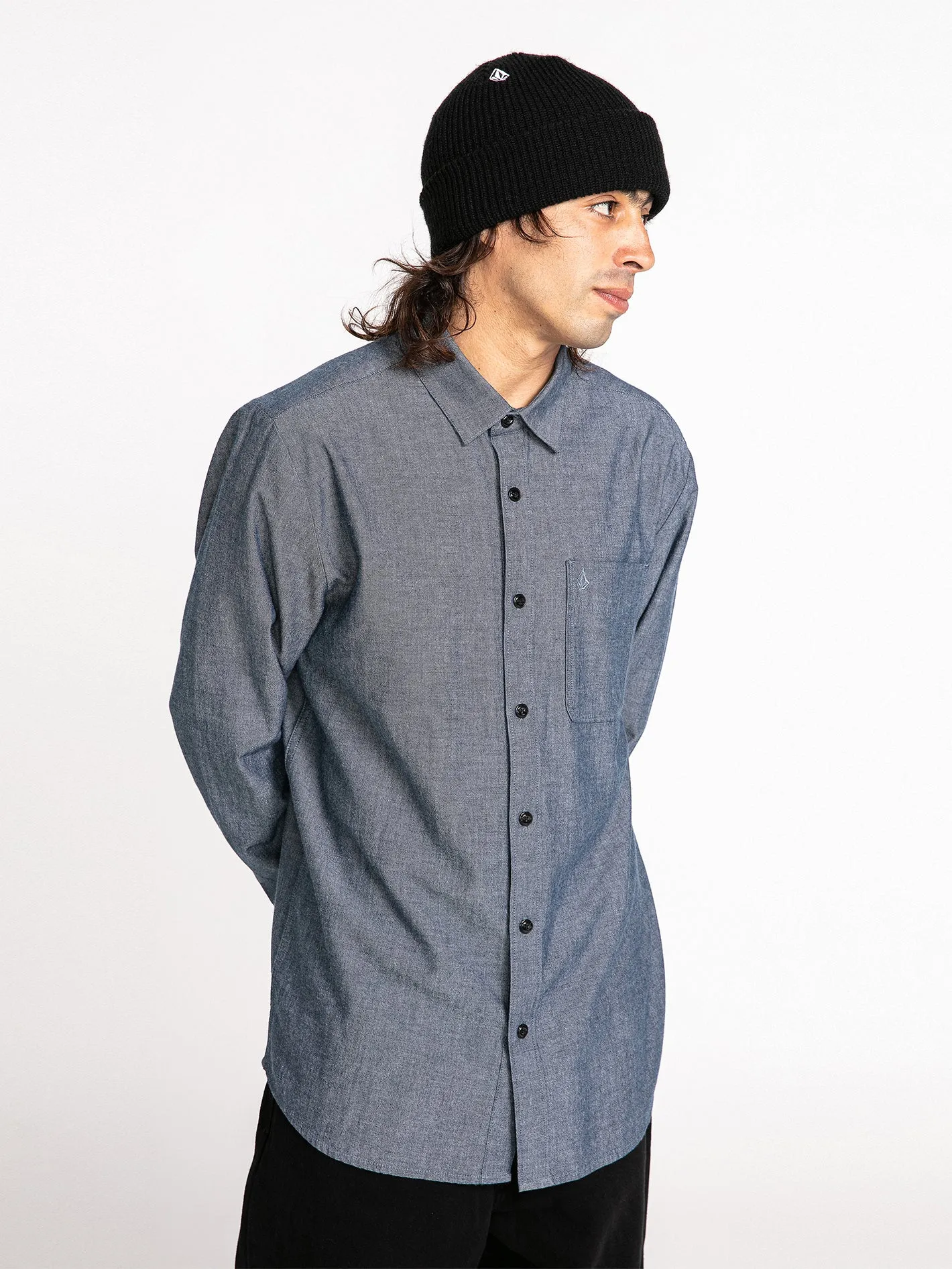 Date Knight Long Sleeve Shirt - Navy