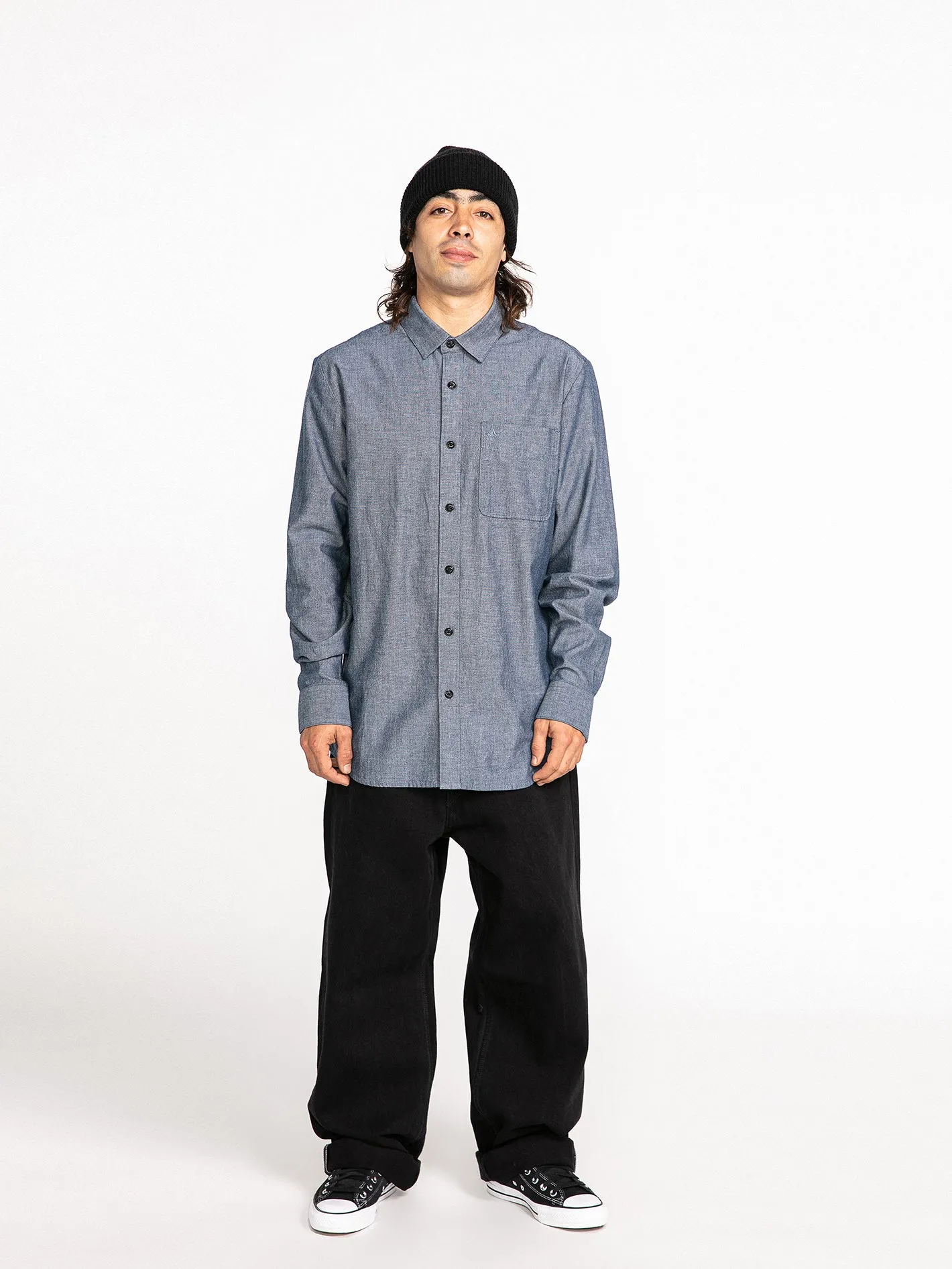 Date Knight Long Sleeve Shirt - Navy
