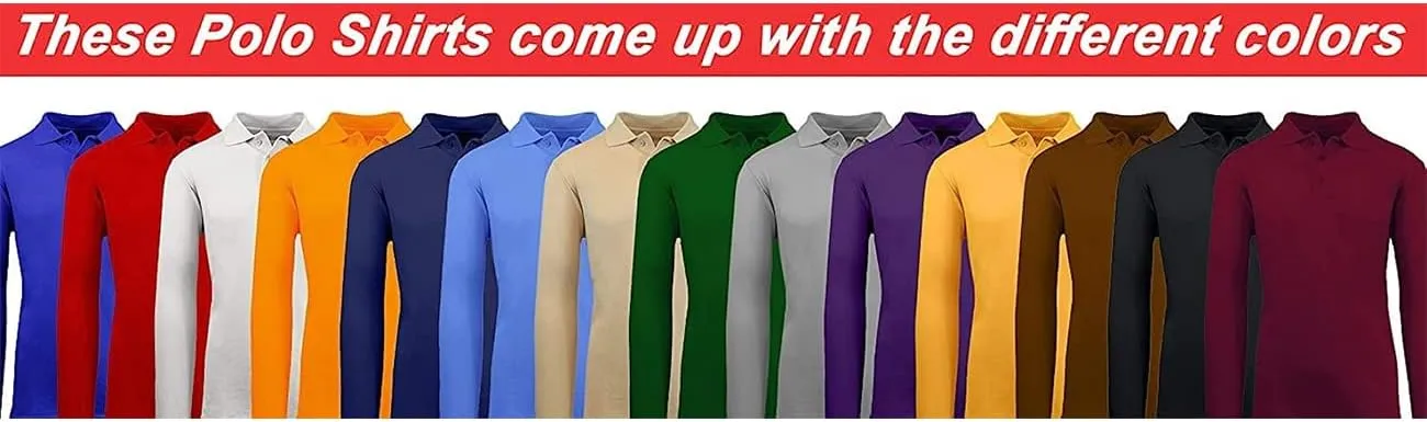 Galaxy by Harvic Girls Long Sleeve Polo Shirts School Uniform Shirt