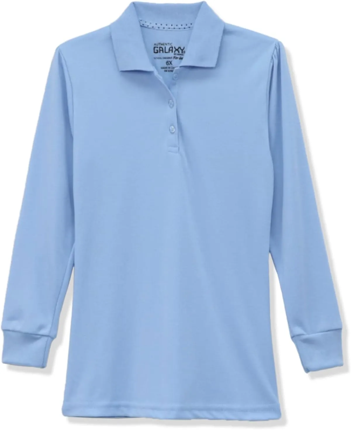 Galaxy by Harvic Girls Long Sleeve Polo Shirts School Uniform Shirt