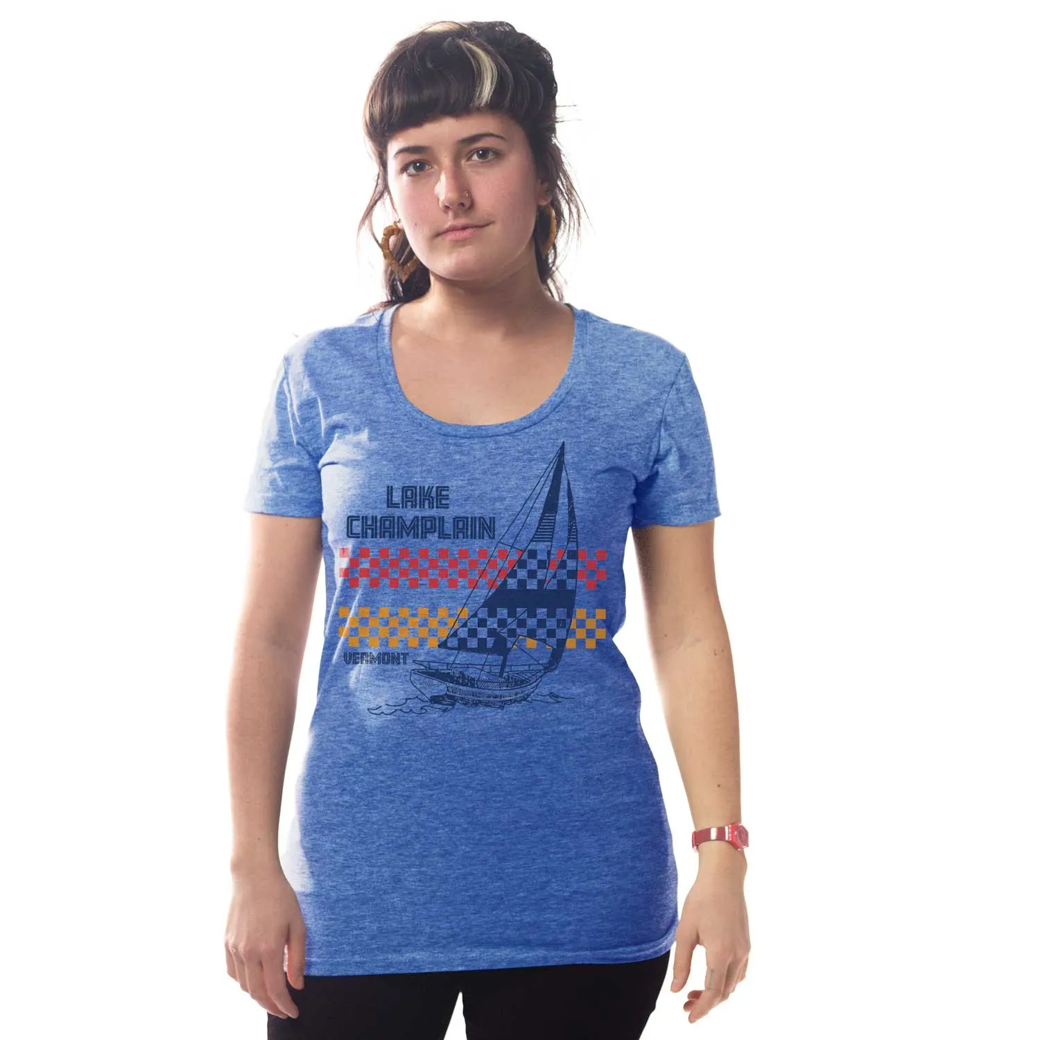 Women's Lake Champlain VT Sailboat T-shirt